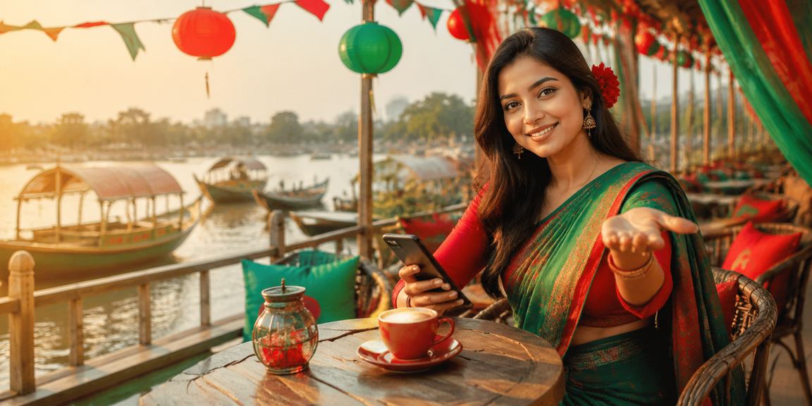 গাজীপুরে লাল-সবুজের আবহে মোবাইল ক্যাসিনো ব্যবহার করছেন একজন ব্যবহারকারী